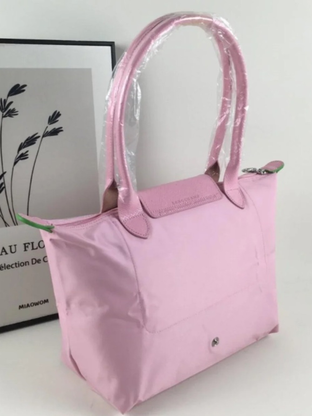 Longchamp pink handbag nylon L - Picture 6 of 8